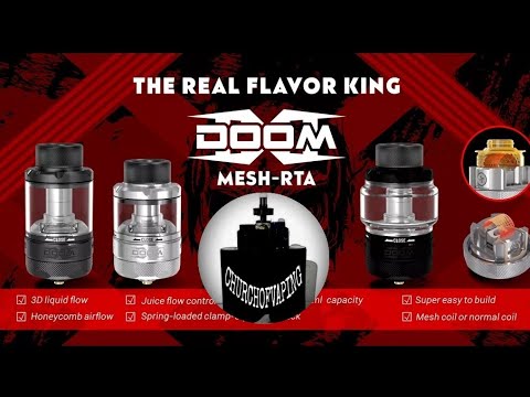 Damnvape Doom X v2 Mesh Rta build tutorial review Best Flavor tank of 2020